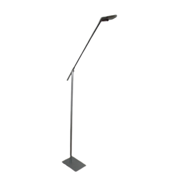 Aluminiowa lampa podłogowa z lat 70–80 – widok całości